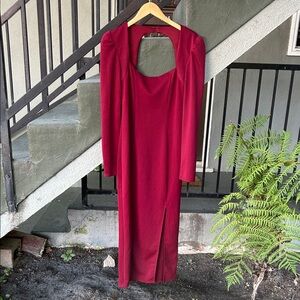 NWT ASTR the Label Red Maxi Dress Cut Out Back Christmas Party Holiday Party M